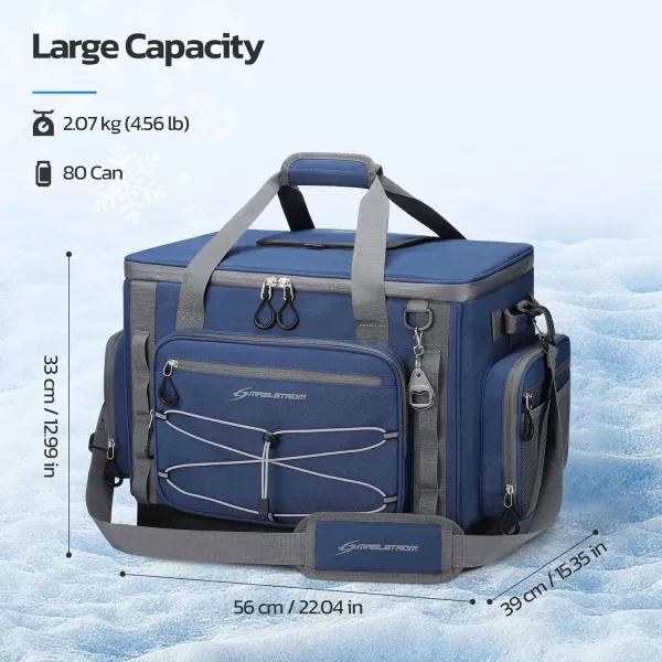 Maelstrom 80 Can Soft Sided Cooler Bag, Insulated Hard-Bottom, Leakproof, Portable, 72L Capacity, Black