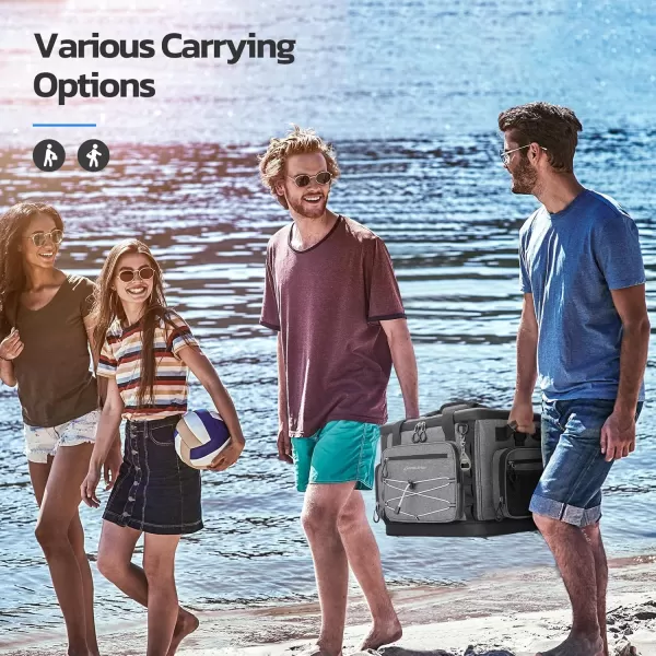 Maelstrom 80 Can Soft Sided Cooler Bag, Insulated Hard-Bottom, Leakproof, Portable, 72L Capacity, Black