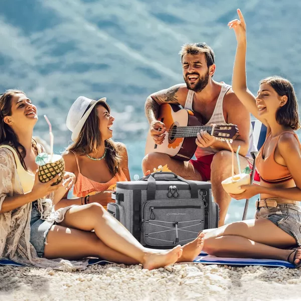 Maelstrom 80 Can Soft Sided Cooler Bag, Insulated Hard-Bottom, Leakproof, Portable, 72L Capacity, Black