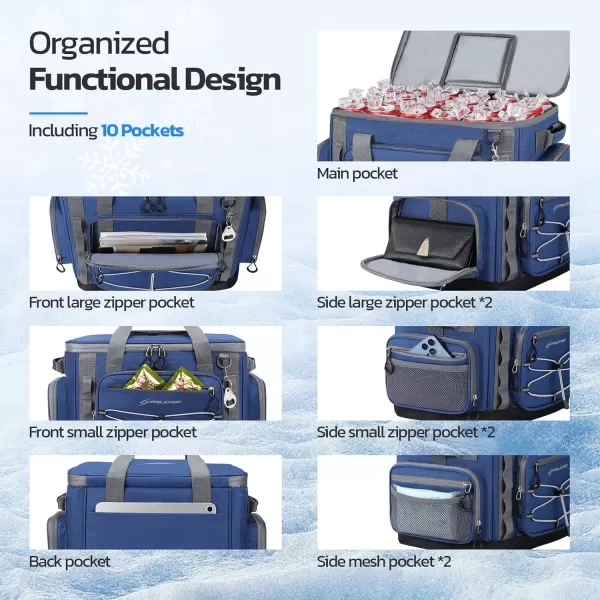Maelstrom 80 Can Soft Sided Cooler Bag, Insulated Hard-Bottom, Leakproof, Portable, 72L Capacity, Black