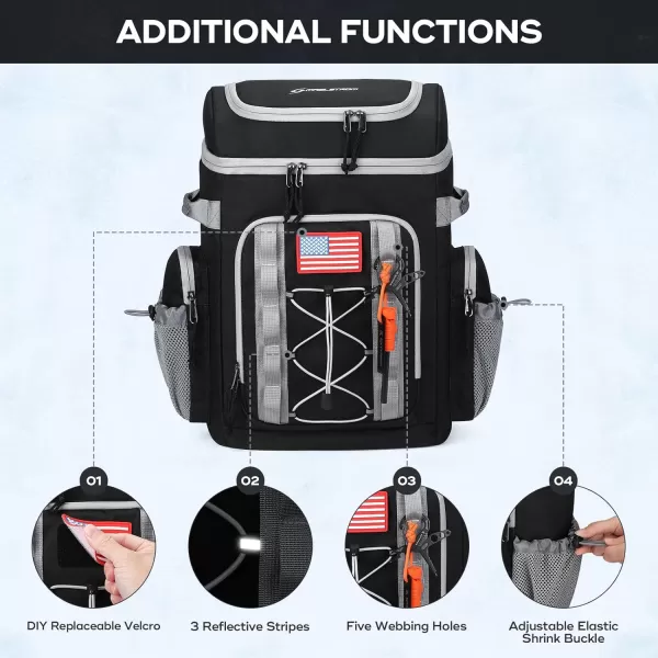 Maelstrom Backpack Cooler,Soft Lightweight Leakproof Cooler Backpack,35 Can Insulated Cooler Bag,Keeps 35 Cans Hot/Cold for Up to 16 Hours,Waterproof Lunch Backpack for Men Women-Blue