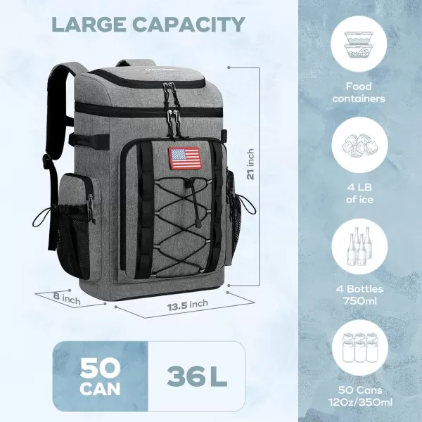 Maelstrom Backpack Cooler,Soft Lightweight Leakproof Cooler Backpack,35 Can Insulated Cooler Bag,Keeps 35 Cans Hot/Cold for Up to 16 Hours,Waterproof Lunch Backpack for Men Women-Blue