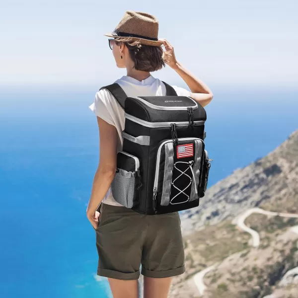 Maelstrom Backpack Cooler,Soft Lightweight Leakproof Cooler Backpack,35 Can Insulated Cooler Bag,Keeps 35 Cans Hot/Cold for Up to 16 Hours,Waterproof Lunch Backpack for Men Women-Blue
