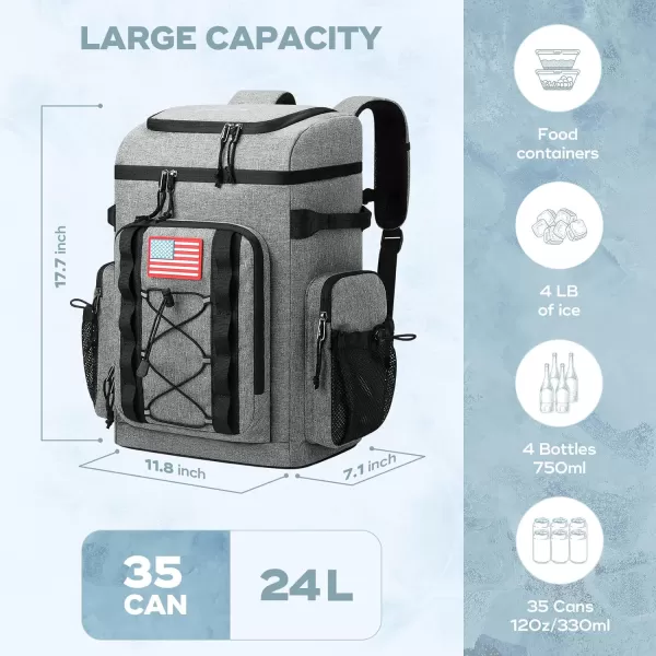 Maelstrom Backpack Cooler,Soft Lightweight Leakproof Cooler Backpack,35 Can Insulated Cooler Bag,Keeps 35 Cans Hot/Cold for Up to 16 Hours,Waterproof Lunch Backpack for Men Women-Blue