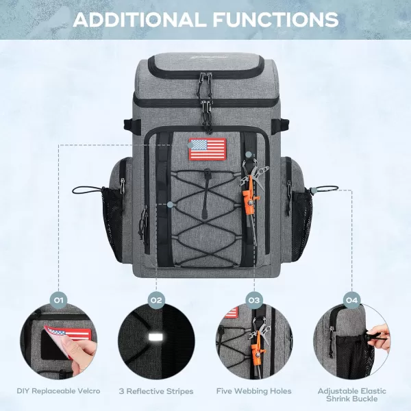Maelstrom Backpack Cooler,Soft Lightweight Leakproof Cooler Backpack,35 Can Insulated Cooler Bag,Keeps 35 Cans Hot/Cold for Up to 16 Hours,Waterproof Lunch Backpack for Men Women-Blue