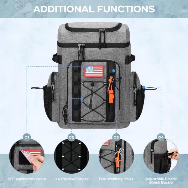 Maelstrom Backpack Cooler,Soft Lightweight Leakproof Cooler Backpack,35 Can Insulated Cooler Bag,Keeps 35 Cans Hot/Cold for Up to 16 Hours,Waterproof Lunch Backpack for Men Women-Blue