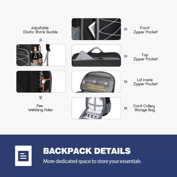 Maelstrom Cooler Backpack,35 Can Backpack Cooler Leakproof,Insulated Soft Cooler Bag,Camping Cooler,Beach Cooler,Ice Chest Backpack,Lightweight Travel Cooler Lunch Backpack for Hiking,Shopping