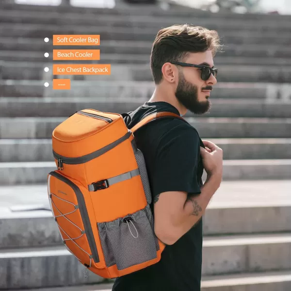 Maelstrom Cooler Backpack,35 Can Backpack Cooler Leakproof,Insulated Soft Cooler Bag,Camping Cooler,Beach Cooler,Ice Chest Backpack,Lightweight Travel Cooler Lunch Backpack for Hiking,Shopping