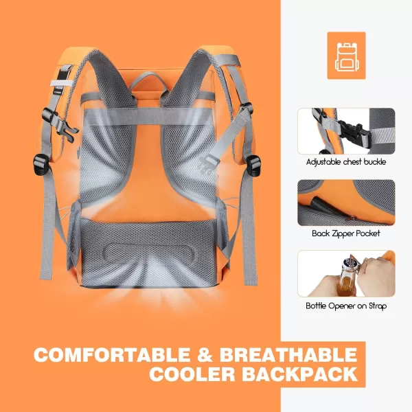 Maelstrom Cooler Backpack,35 Can Backpack Cooler Leakproof,Insulated Soft Cooler Bag,Camping Cooler,Beach Cooler,Ice Chest Backpack,Lightweight Travel Cooler Lunch Backpack for Hiking,Shopping