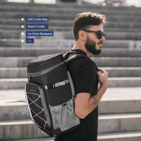 Maelstrom Cooler Backpack,35 Can Backpack Cooler Leakproof,Insulated Soft Cooler Bag,Camping Cooler,Beach Cooler,Ice Chest Backpack,Lightweight Travel Cooler Lunch Backpack for Hiking,Shopping