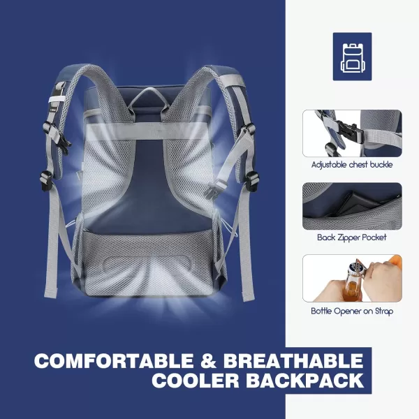 Maelstrom Cooler Backpack,35 Can Backpack Cooler Leakproof,Insulated Soft Cooler Bag,Camping Cooler,Beach Cooler,Ice Chest Backpack,Lightweight Travel Cooler Lunch Backpack for Hiking,Shopping