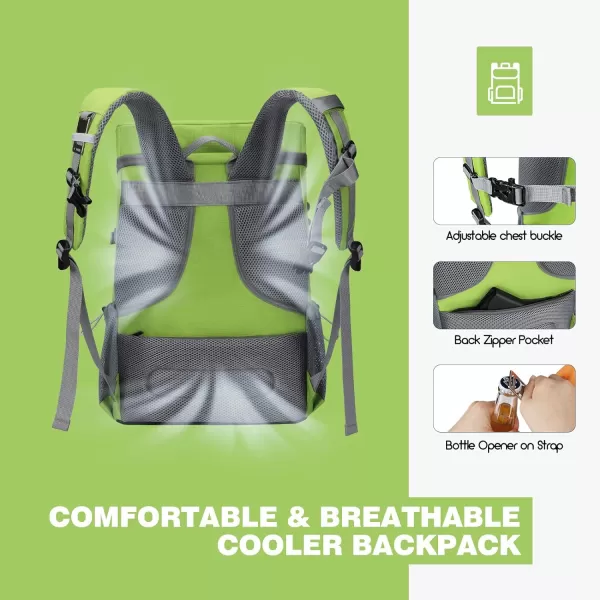 Maelstrom Cooler Backpack,35 Can Backpack Cooler Leakproof,Insulated Soft Cooler Bag,Camping Cooler,Beach Cooler,Ice Chest Backpack,Lightweight Travel Cooler Lunch Backpack for Hiking,Shopping