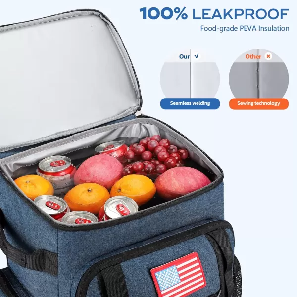 Maelstrom Cooler Backpack,50 Can Insulated Soft Backpack Cooler,Portable Lightweight Leakproof Cooler Bag,Large Capacity Beach Cooler,Waterproof Lunch Backpack for Men Women