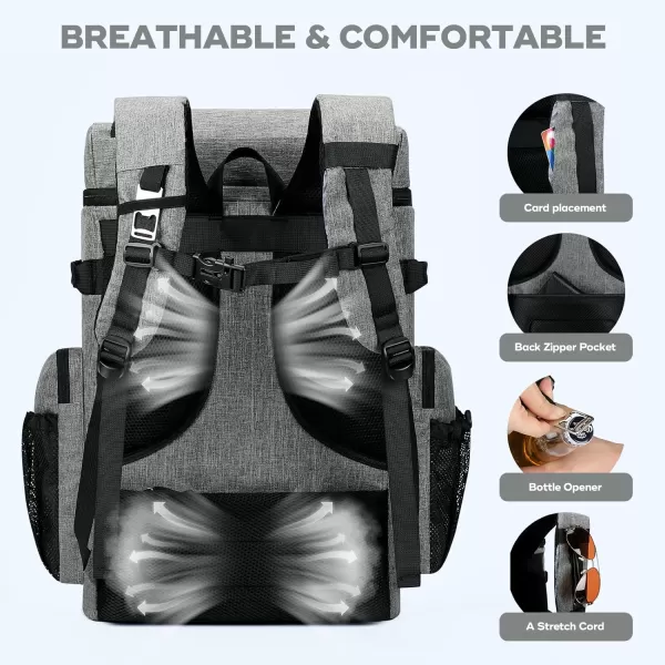 Maelstrom Cooler Backpack,50 Can Insulated Soft Backpack Cooler,Portable Lightweight Leakproof Cooler Bag,Large Capacity Beach Cooler,Waterproof Lunch Backpack for Men Women