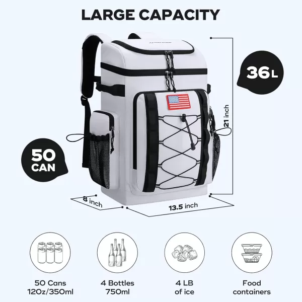Maelstrom Cooler Backpack,50 Can Insulated Soft Backpack Cooler,Portable Lightweight Leakproof Cooler Bag,Large Capacity Beach Cooler,Waterproof Lunch Backpack for Men Women