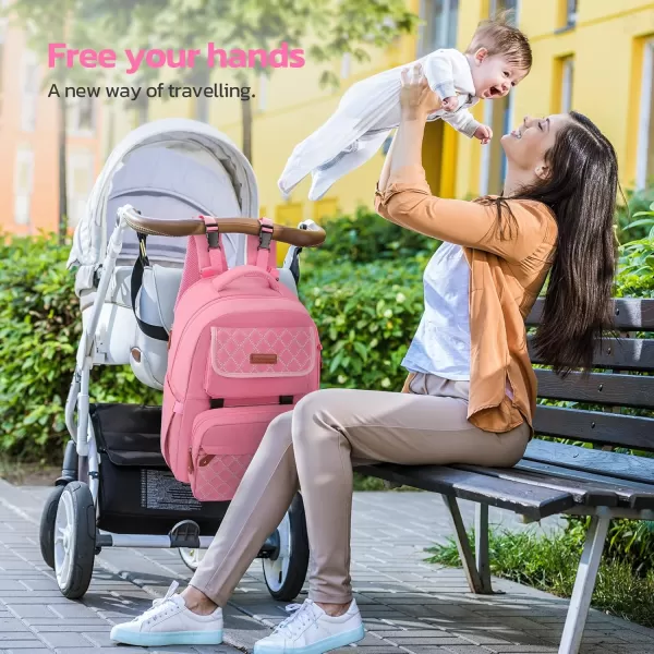 Maelstrom Diaper Bag Backpack,Baby Bag,23L-30L Expandable Diaper Backpack for Mom Dad,Travel Essentials Baby Bag with Changing Pad&amp;Stroller Straps &amp; Pacifier Bag,Gray