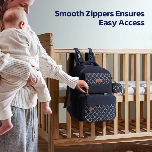 Maelstrom Diaper Bag Backpack,Baby Bag,23L-30L Expandable Diaper Backpack for Mom Dad,Travel Essentials Baby Bag with Changing Pad&amp;Stroller Straps &amp; Pacifier Bag,Gray