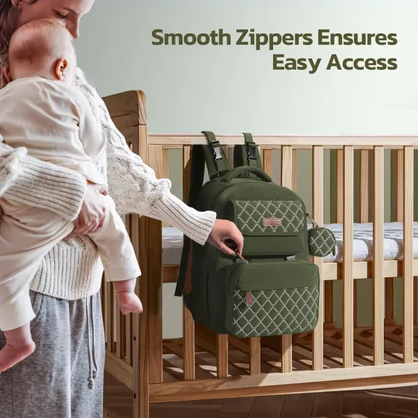 Maelstrom Diaper Bag Backpack,Baby Bag,23L-30L Expandable Diaper Backpack for Mom Dad,Travel Essentials Baby Bag with Changing Pad&amp;Stroller Straps &amp; Pacifier Bag,Gray