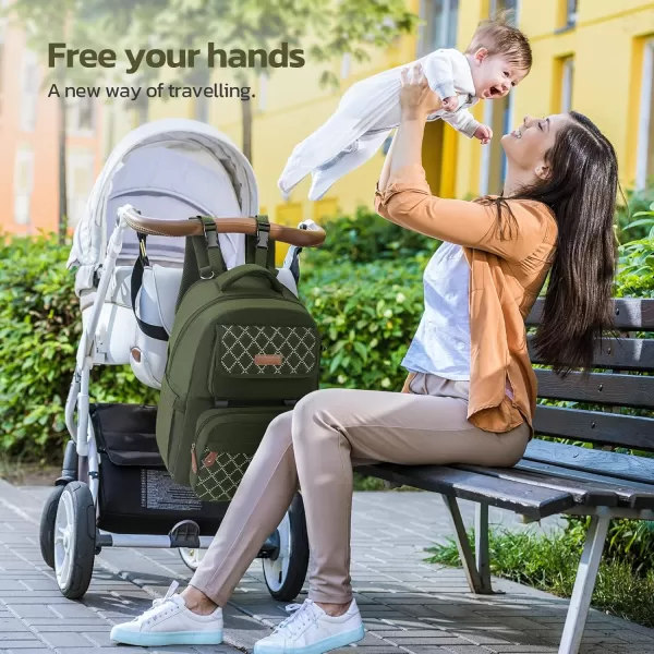 Maelstrom Diaper Bag Backpack,Baby Bag,23L-30L Expandable Diaper Backpack for Mom Dad,Travel Essentials Baby Bag with Changing Pad&amp;Stroller Straps &amp; Pacifier Bag,Gray