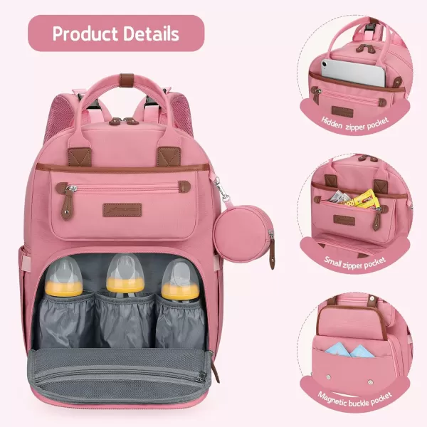 Maelstrom Diaper Bag Backpack,Baby Bag,23L-30L Expandable Diaper Backpack for Mom Dad,Travel Essentials Baby Bag with Changing Pad&amp;Stroller Straps &amp; Pacifier Bag,Gray