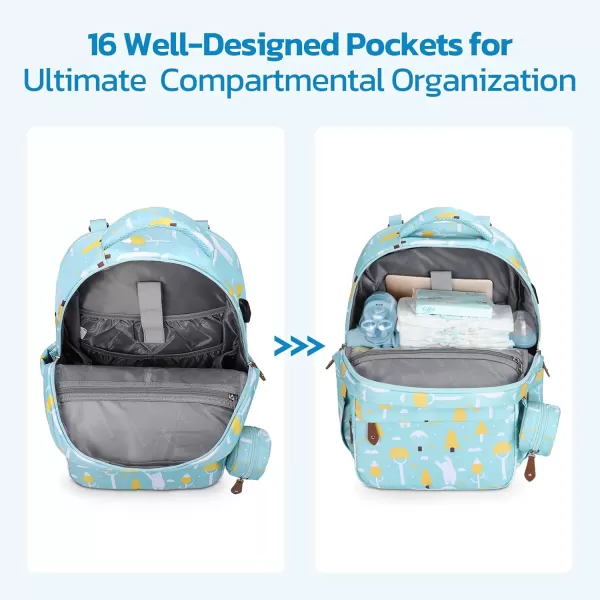 Maelstrom Diaper Bag Backpack,Baby Bag,23L-30L Expandable Diaper Backpack for Mom Dad,Travel Essentials Baby Bag with Changing Pad&amp;Stroller Straps &amp; Pacifier Bag,Gray
