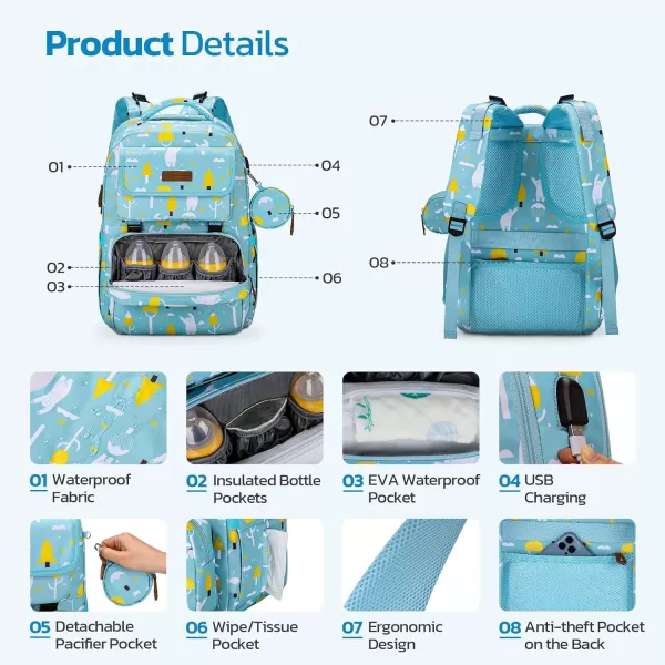 Maelstrom Diaper Bag Backpack,Baby Bag,23L-30L Expandable Diaper Backpack for Mom Dad,Travel Essentials Baby Bag with Changing Pad&amp;Stroller Straps &amp; Pacifier Bag,Gray