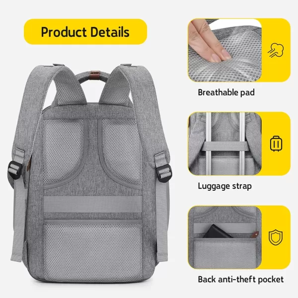 Maelstrom Diaper Bag Backpack,Baby Bag,23L-30L Expandable Diaper Backpack for Mom Dad,Travel Essentials Baby Bag with Changing Pad&amp;Stroller Straps &amp; Pacifier Bag,Gray