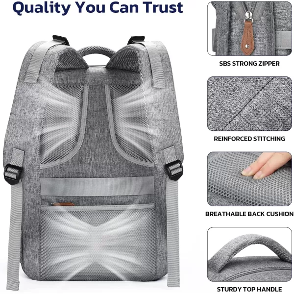 Maelstrom Diaper Bag Backpack,Baby Bag,23L-30L Expandable Diaper Backpack for Mom Dad,Travel Essentials Baby Bag with Changing Pad&amp;Stroller Straps &amp; Pacifier Bag,Gray