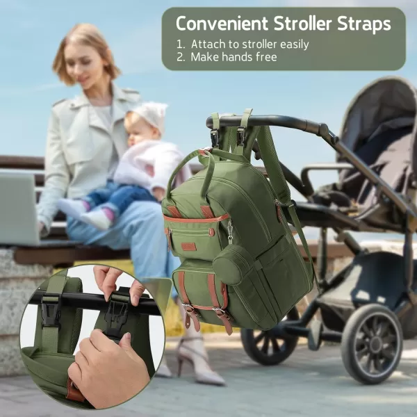Maelstrom Diaper Bag Backpack,Baby Bag,23L-30L Expandable Diaper Backpack for Mom Dad,Travel Essentials Baby Bag with Changing Pad&amp;Stroller Straps &amp; Pacifier Bag,Gray