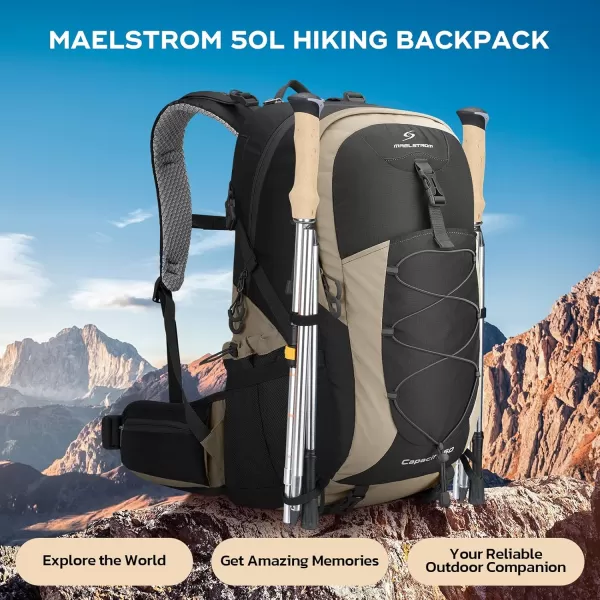 Maelstrom Hiking Backpack,Camping Backpack,40L Waterproof Hiking Daypack with Rain Cover,Lightweight Travel Backpack,Red