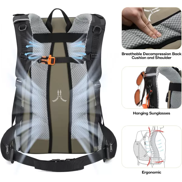 Maelstrom Hiking Backpack,Camping Backpack,40L Waterproof Hiking Daypack with Rain Cover,Lightweight Travel Backpack,Red