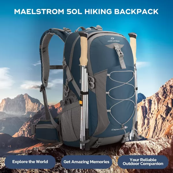 Maelstrom Hiking Backpack,Camping Backpack,40L Waterproof Hiking Daypack with Rain Cover,Lightweight Travel Backpack,Red