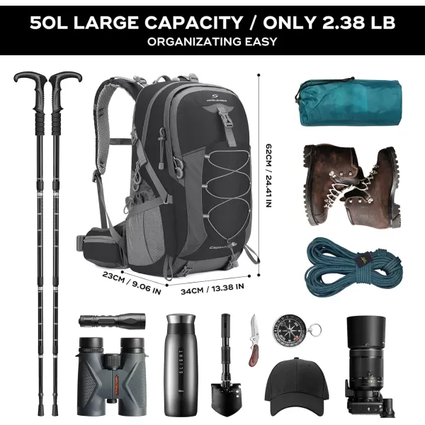 Maelstrom Hiking Backpack,Camping Backpack,40L Waterproof Hiking Daypack with Rain Cover,Lightweight Travel Backpack,Red