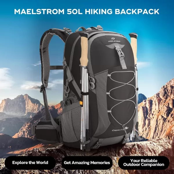 Maelstrom Hiking Backpack,Camping Backpack,40L Waterproof Hiking Daypack with Rain Cover,Lightweight Travel Backpack,Red