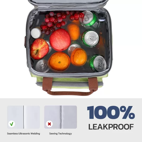 Maelstrom Lunch Bag Women,23L Insulated Lunch Box for Men Women,Expandable Double Deck Lunch Cooler Bag,Lightweight Leakproof Lunch Tote Bag with Side Tissue Pocket,Gray