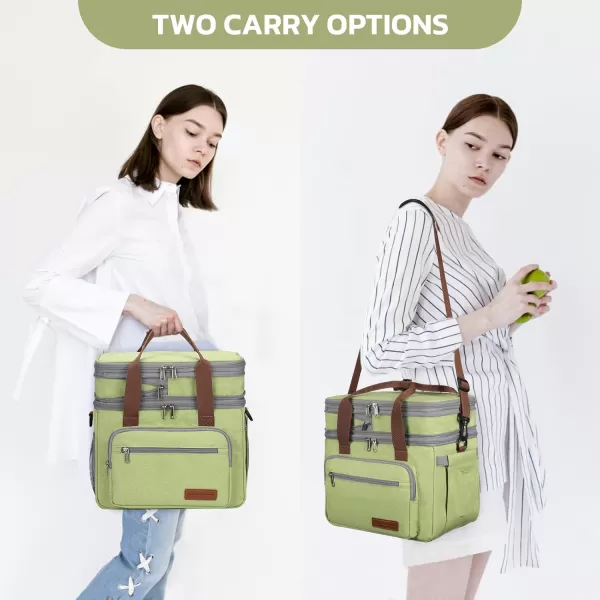 Maelstrom Lunch Bag Women,23L Insulated Lunch Box for Men Women,Expandable Double Deck Lunch Cooler Bag,Lightweight Leakproof Lunch Tote Bag with Side Tissue Pocket,Gray