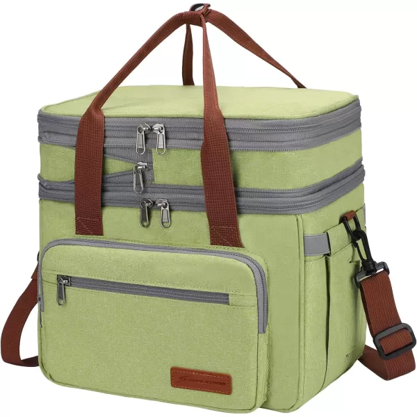 Maelstrom Lunch Bag Women,23L Insulated Lunch Box for Men Women,Expandable Double Deck Lunch Cooler Bag,Lightweight Leakproof Lunch Tote Bag with Side Tissue Pocket,Gray