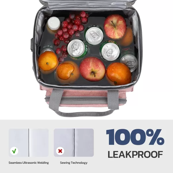 Maelstrom Lunch Bag Women,23L Insulated Lunch Box for Men Women,Expandable Double Deck Lunch Cooler Bag,Lightweight Leakproof Lunch Tote Bag with Side Tissue Pocket,Gray