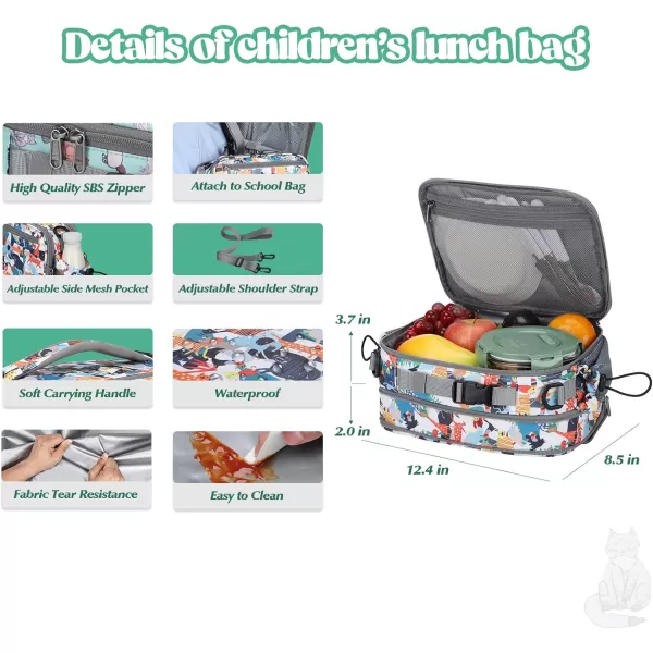 Maelstrom Lunch Box Kids,Expandable Kids Lunch Box,Insulated Lunch Bag for Kids,Reusable Lunch Tote Bag for Boy/Girl,9L,Balloon Unicorn 