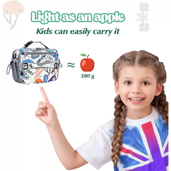 Maelstrom Lunch Box Kids,Expandable Kids Lunch Box,Insulated Lunch Bag for Kids,Reusable Lunch Tote Bag for Boy/Girl,9L,Balloon Unicorn 