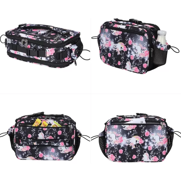 Maelstrom Lunch Box Kids,Expandable Kids Lunch Box,Insulated Lunch Bag for Kids,Reusable Lunch Tote Bag for Boy/Girl,9L,Balloon Unicorn 