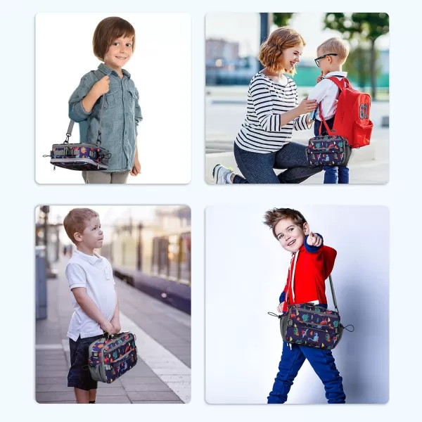 Maelstrom Lunch Box Kids,Expandable Kids Lunch Box,Insulated Lunch Bag for Kids,Reusable Lunch Tote Bag for Boy/Girl,9L,Balloon Unicorn 