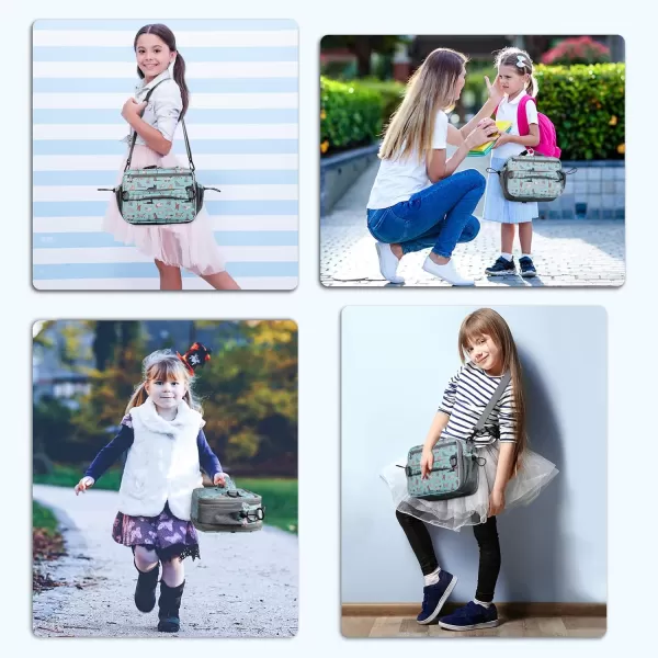 Maelstrom Lunch Box Kids,Expandable Kids Lunch Box,Insulated Lunch Bag for Kids,Reusable Lunch Tote Bag for Boy/Girl,9L,Balloon Unicorn 
