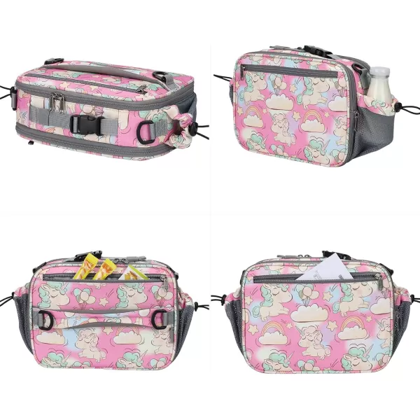 Maelstrom Lunch Box Kids,Expandable Kids Lunch Box,Insulated Lunch Bag for Kids,Reusable Lunch Tote Bag for Boy/Girl,9L,Balloon Unicorn 