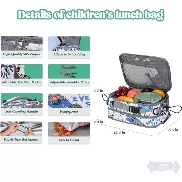 Maelstrom Lunch Box Kids,Expandable Kids Lunch Box,Insulated Lunch Bag for Kids,Reusable Lunch Tote Bag for Boy/Girl,9L,Balloon Unicorn 