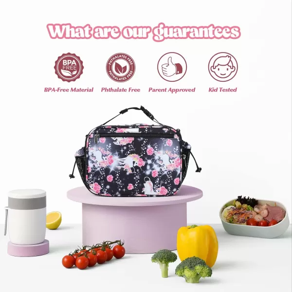 Maelstrom Lunch Box Kids,Expandable Kids Lunch Box,Insulated Lunch Bag for Kids,Reusable Lunch Tote Bag for Boy/Girl,9L,Balloon Unicorn 