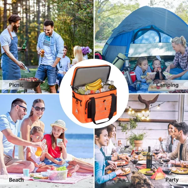 Maelstrom Soft Cooler Bag,Collapsible Soft Sided Cooler,24/30/60/75 Cans Beach Cooler,Ice Chest,Large Leakproof Camping Cooler,Portable Travel Cooler for Grocery Shopping,Camping,Road Trips