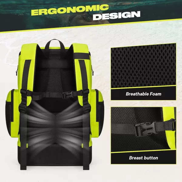 Maelstrom Swim Backpack,35L Swimming bag with Separate Shoes Compartment,Swim Gear Bag,Athlete Gym Rucksack for Men and Women