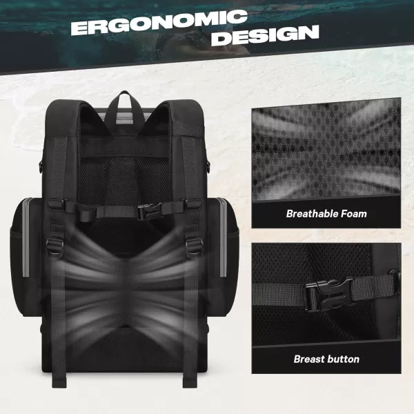 Maelstrom Swim Backpack,35L Swimming bag with Separate Shoes Compartment,Swim Gear Bag,Athlete Gym Rucksack for Men and Women