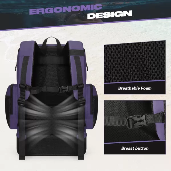 Maelstrom Swim Backpack,35L Swimming bag with Separate Shoes Compartment,Swim Gear Bag,Athlete Gym Rucksack for Men and Women